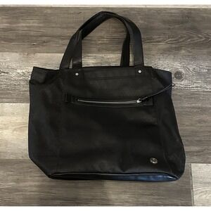 Lululemon Out & About Denim‎ Black Tote Gym Travel Bag
